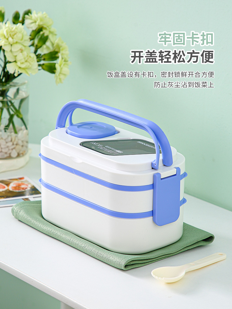 多层便当盒分格带酱料盒可微波加热学生上班族饭盒便携餐盒饭盒详情7