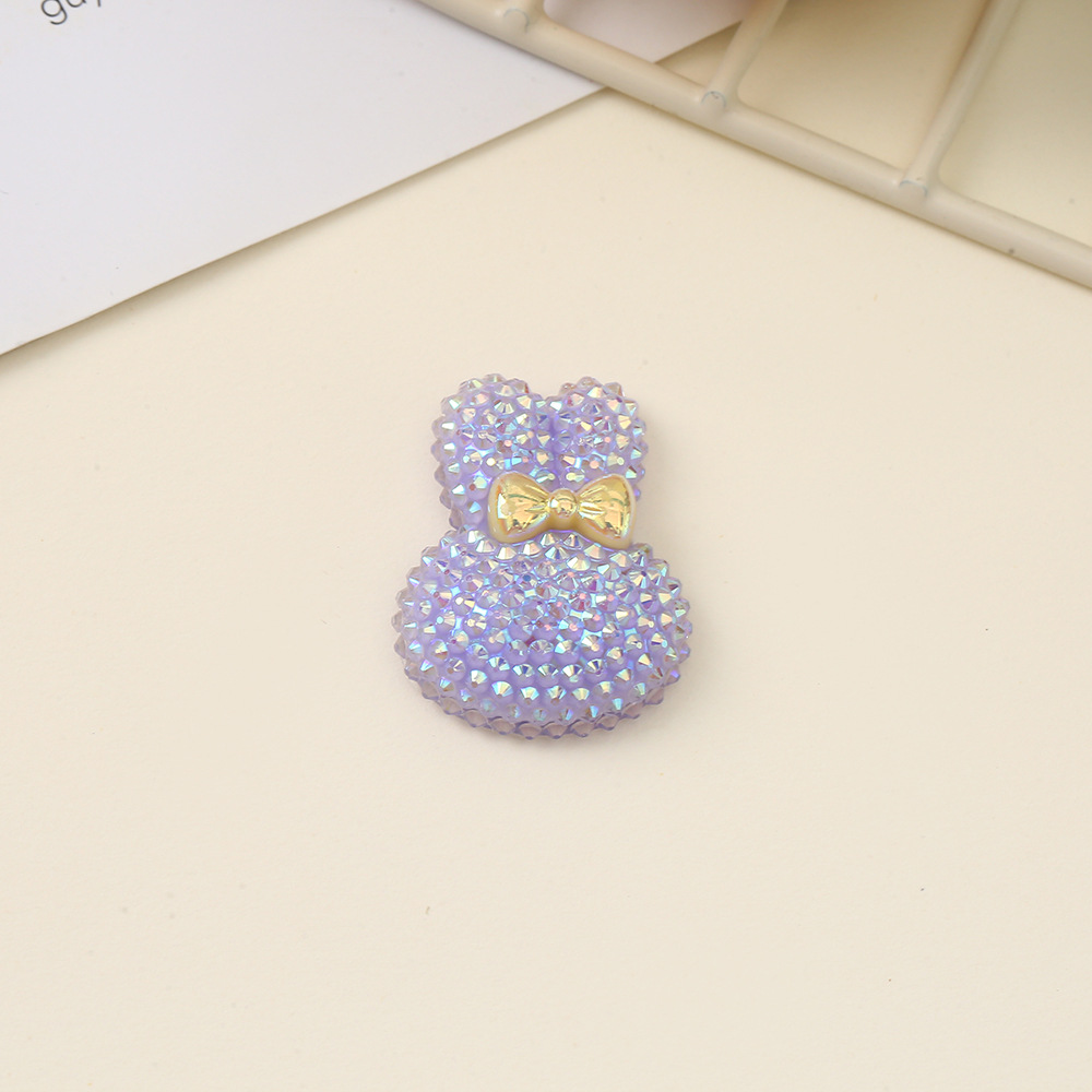 Epoxy resin AB glue resin diamond-encrusted little rabbit jewelry patch DIY phone case handcrafted material factory wholesale in stock pic 8
