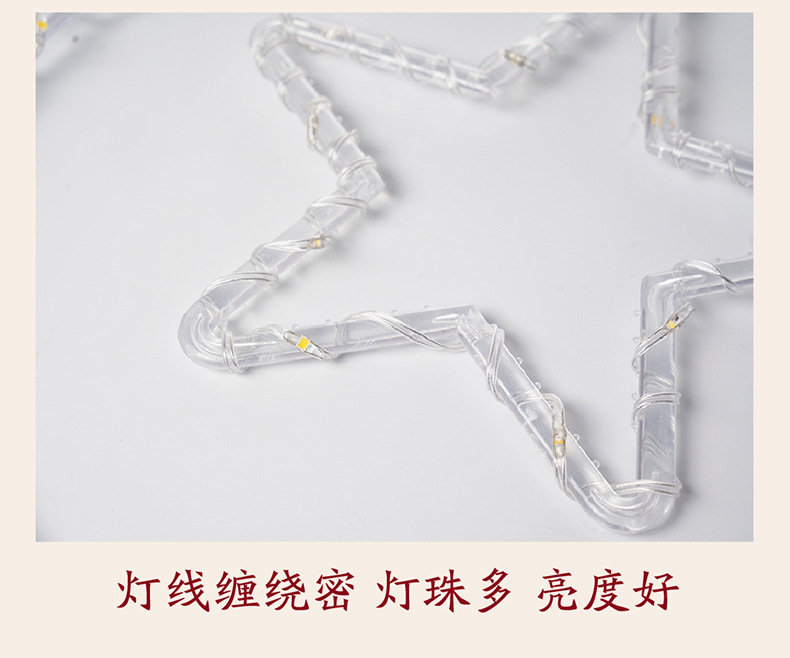 2024亚马逊新款圣诞LED灯串场景布置氛围装饰8功能带遥控皮线彩灯详情7