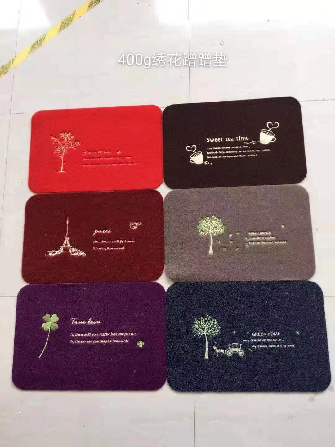 Velvet embroidery, soil scraping, sand scraping, water absorption, anti-slip and dust-proof floor MATS, carpets and foot MATS for the entrance room, living room, kitchen and bedroom pic 3
