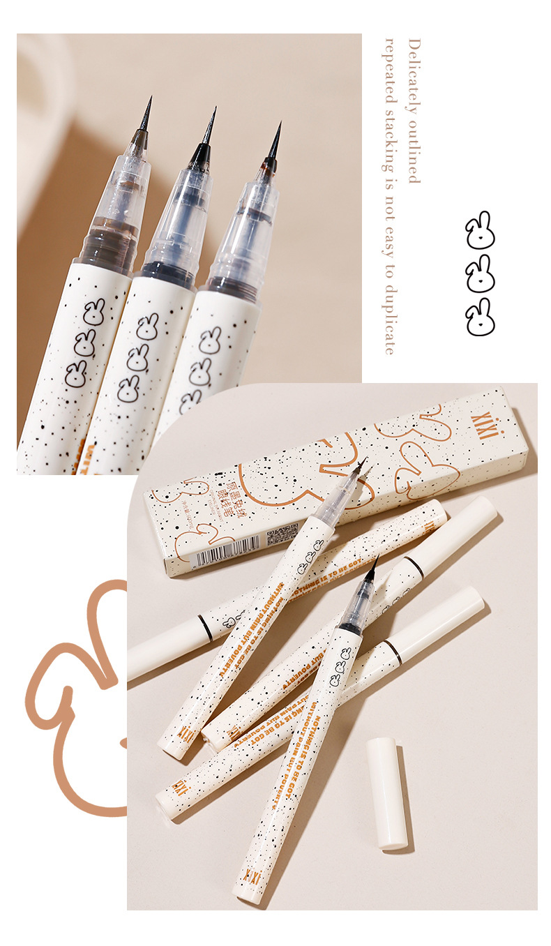 xixi Original Ink Rabbit Fur eyeliner Pen dries quickly, lasts long, is waterproof and sweat-proof, does not smudge, and is used to outline the shadows of lower eyelashes and undereye coverings pic 14
