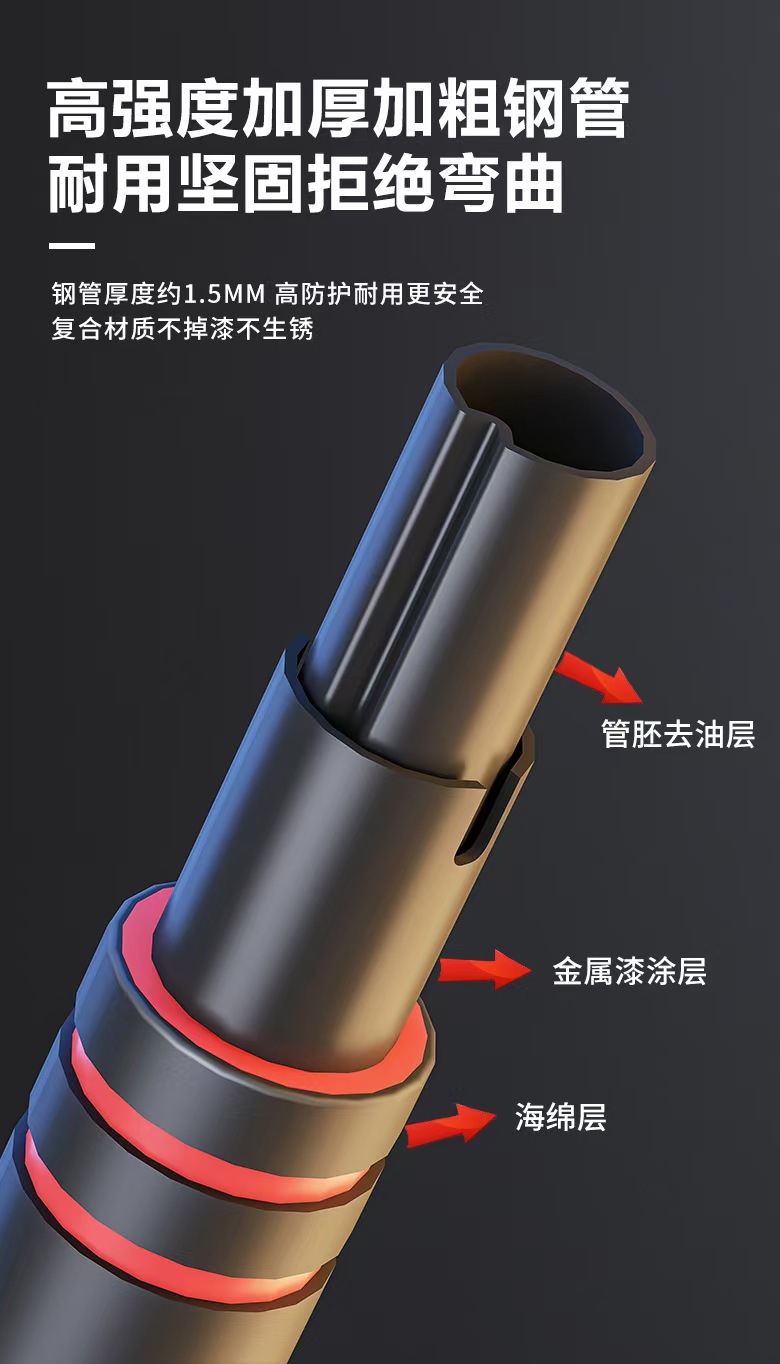 门上单杠家用室内免打孔墙体单杆家庭健身器材儿童成人引体向上器详情12