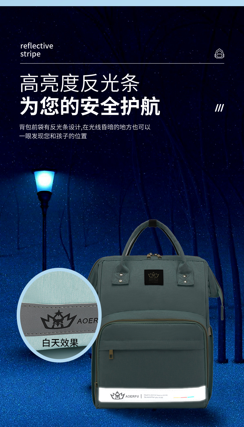 媽咪包定制雙肩背包手提袋大容量多功能防水母嬰包訂制usb媽媽包詳情31