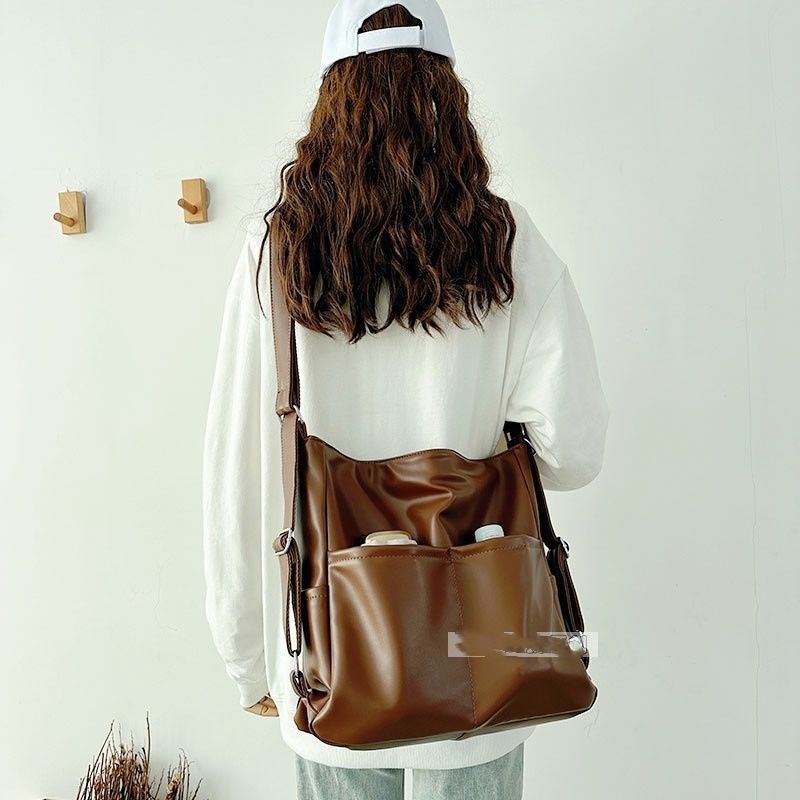 原创夏天软皮包包女大容量三用背包通勤托特包多功能背包斜跨书包详情15