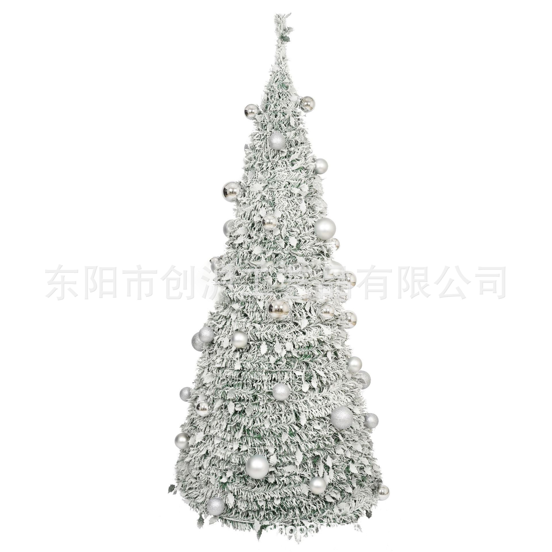 In-stock foldable Christmas tree Christmas decoration items, snow tree with light decoration, scene arrangement and decoration, luxurious pic 5