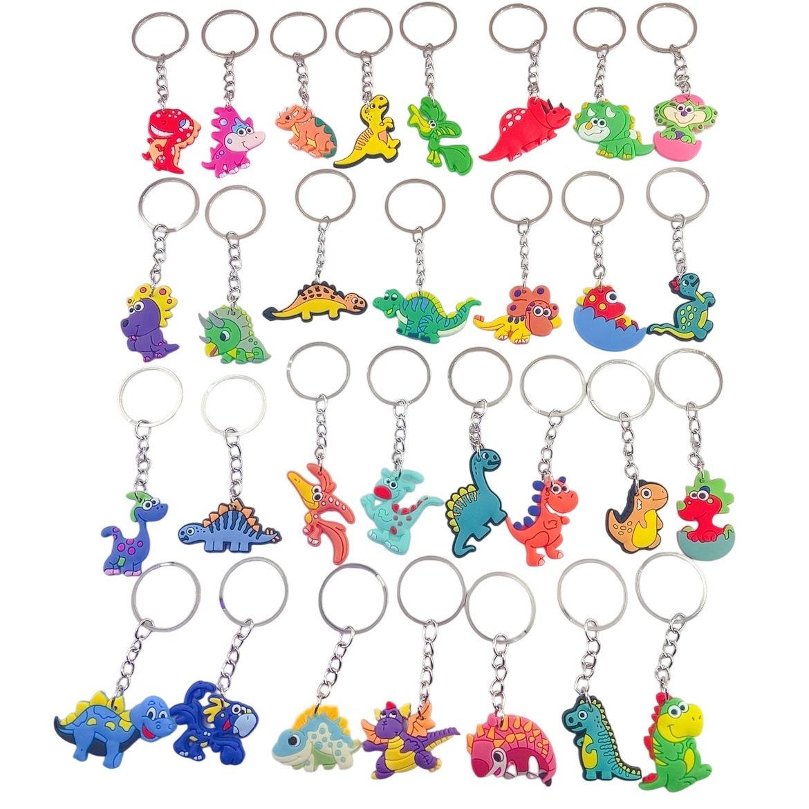 可爱恐龙书包挂扣钥匙扣挂件PVC卡通软胶DIY饰品亚马逊礼品钥匙扣详情6
