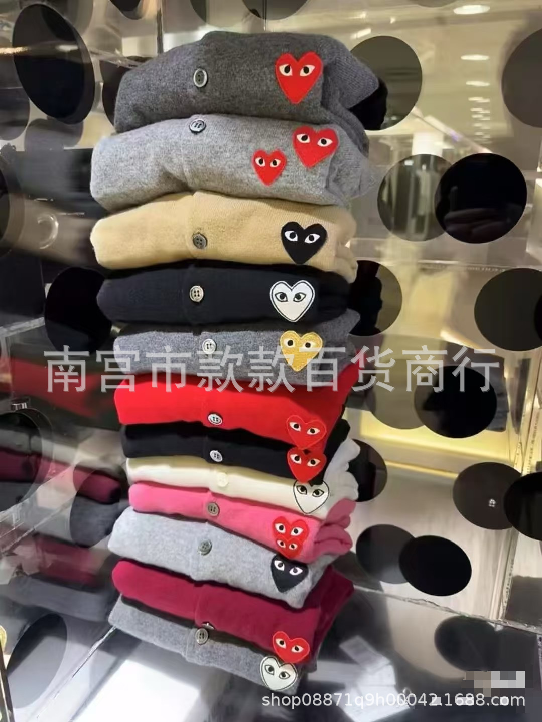 日系爱心羊毛针织衫女play开衫长袖男情侣亲子装川久同款外套保玲详情24