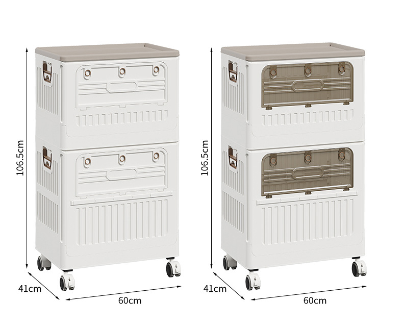 Large-capacity household flip-top storage cabinet for clothes, large foldable basket, dust-proof and storage cabinet for clothes pic 23