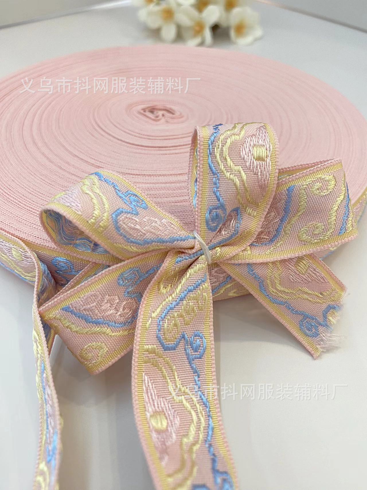 2cm手工祥云DIY蝴蝶结民族风提花刺绣织带发饰头饰演出服装辅料详情15