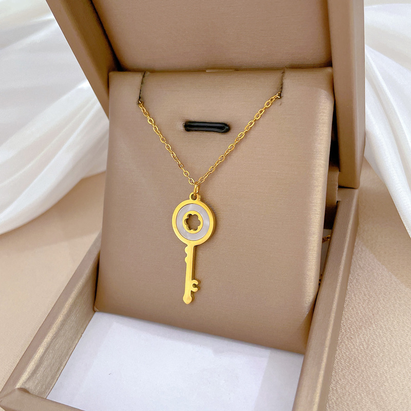 【通体钛钢】几何星球个性极简风炉内真金项链女ins网红锁骨链详情30