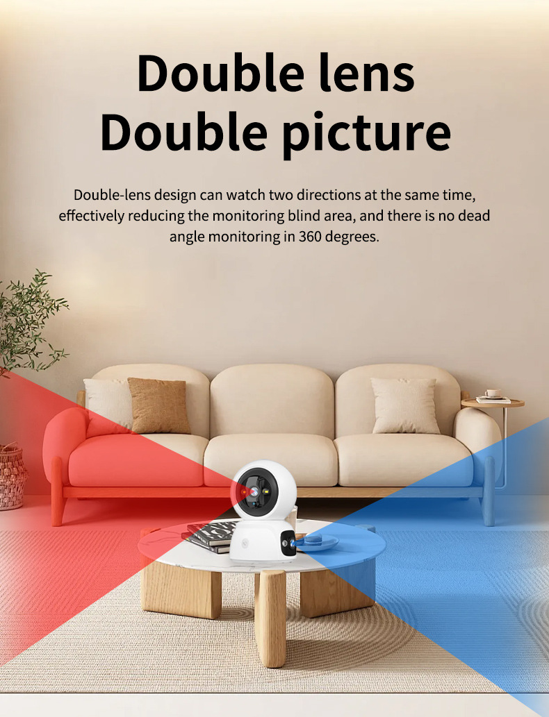 跨境双镜头监控摄像头全景夜视高清家用无线WiFi摄像机联动摇头机详情28