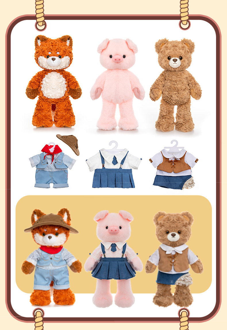 The versatile fashion rabbit doll Planet series plush toys monkey and red panda figurines are perfect birthday gifts for friends pic 15