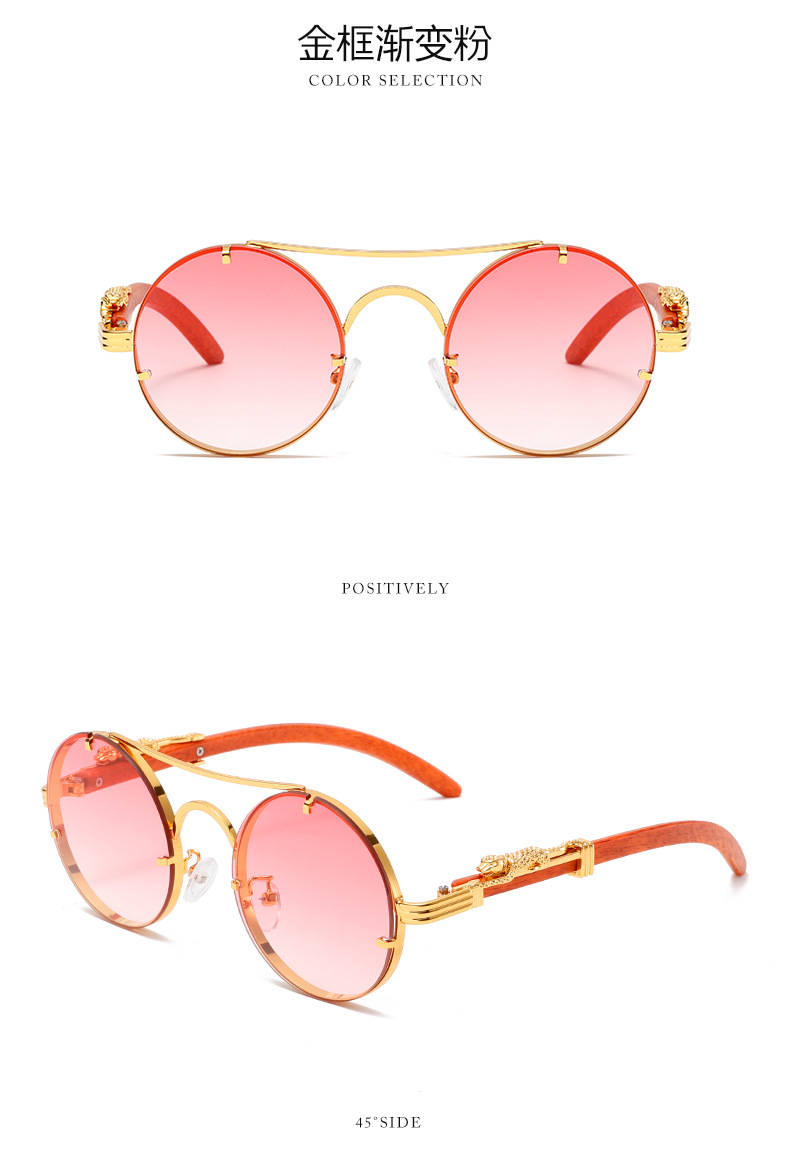 新款时尚丰巢男士圆形金属太阳镜个性休闲度假出行潮流墨镜男款详情18