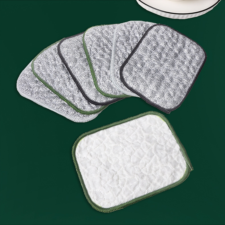 Bubble dishcloth, silver thread cloth, cotton yarn dishcloth, double-layer thickened non-stick dishcloth, scouring pad, absorbent cloth pic 12