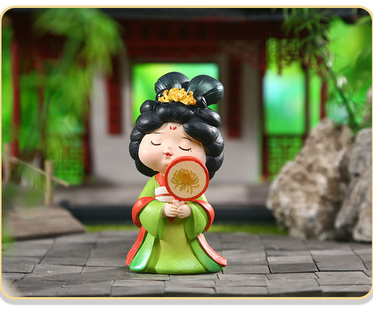 Tang Palace Night Banquet, national trend ancient style, Tang Dynasty Ever-Bright City, cute doll ornaments, home and office desk small ornaments pic 19