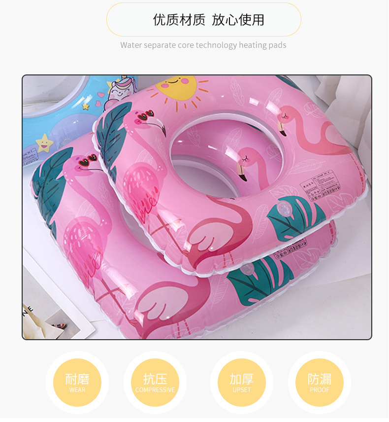 厂家直销方形火鸟泳圈加厚大人儿童加厚腋下圈水上充气浮圈批发详情5