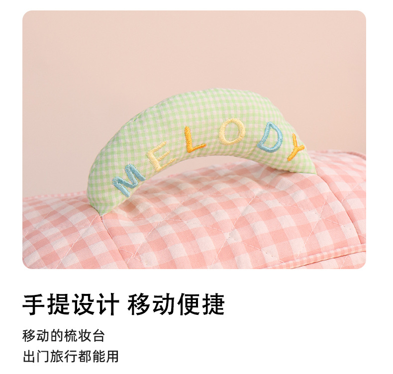 新款格子可爱化妆包大容量高级感多功能洗漱包手提收纳包一个起批详情14