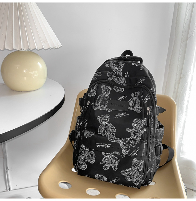 新款潮牌韩版书包女大容量中学生双肩包清新甜美休闲旅行双肩包详情48