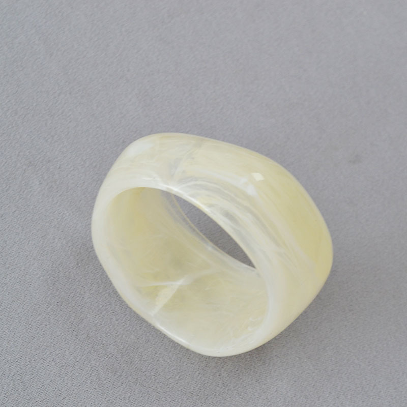 欧美时尚夸张小众复古文艺不规则亚克力水墨晕染宽版高级感手镯女详情13