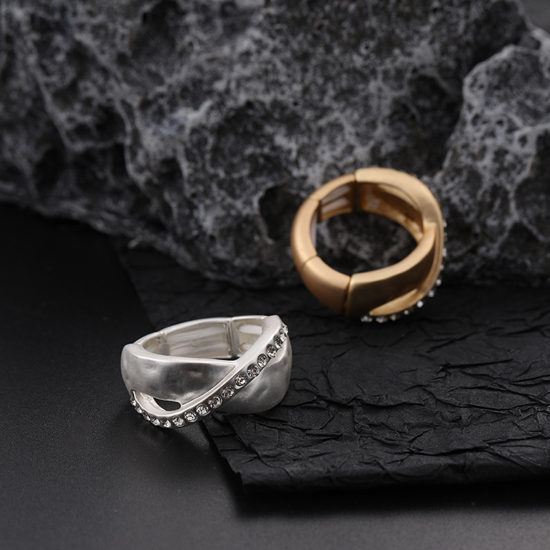 亚马逊百搭新款戒指活口环形高级时尚潮流女士金属首饰欧美批发详情8