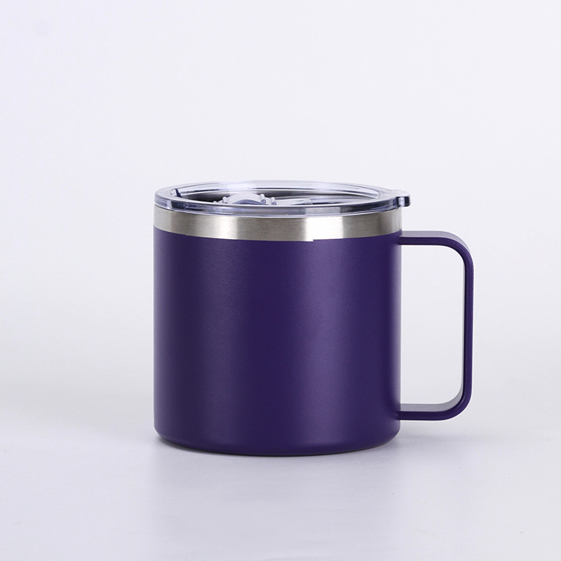 Cross-border 12oz and 14oz stainless steel handle cups, vacuum double-layer large-capacity insulated cups, household portable mugs pic 16
