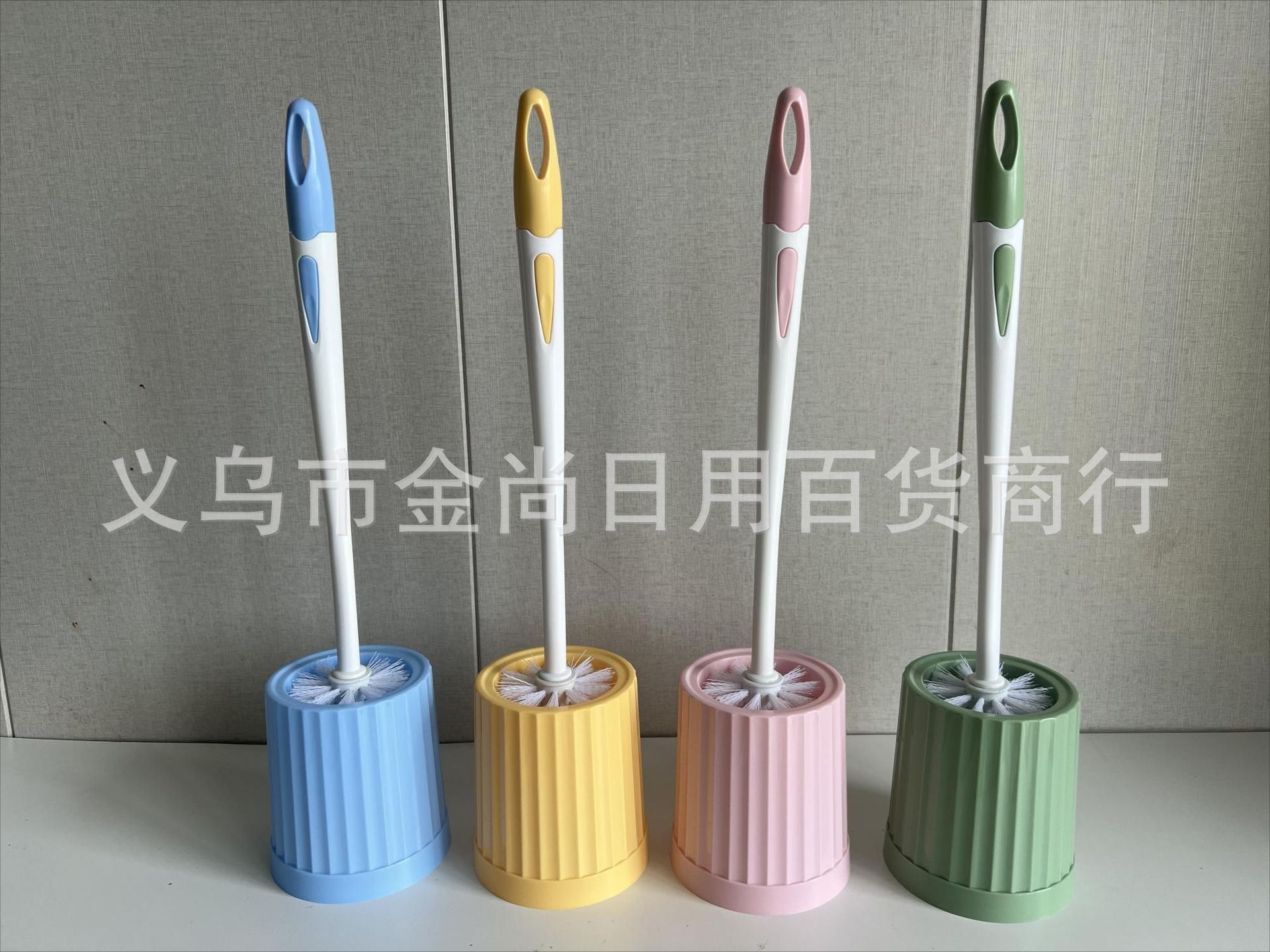 High-quality appearance level, colorful household toilet brush set with base, long-handled round head toilet cleaning set for bathroom seats pic 7