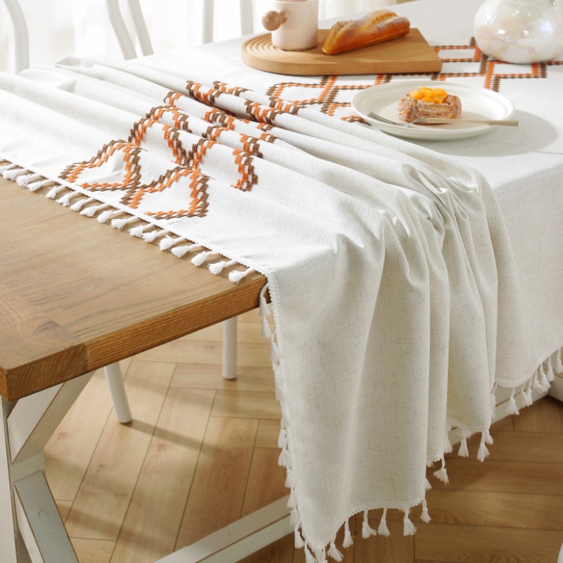 乐轩秀红色新年圣诞节桌布提花加厚轻奢高级氛围感长方形餐桌台布详情63