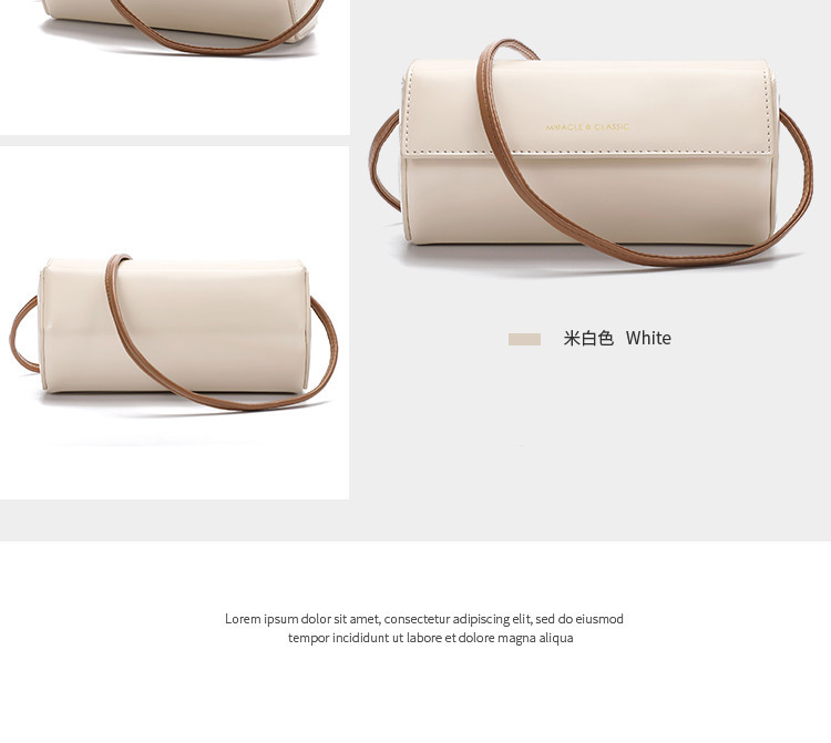 The 2024 new simple and fashionable small bag, a versatile single-shoulder crossbody bag for women, is a trendy and niche cylindrical bag pic 18