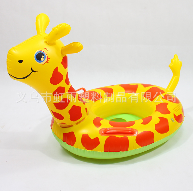 批发小鹿儿童游泳圈坐圈加厚动物泳圈带把手游泳座圈卡通鹿游艇详情4