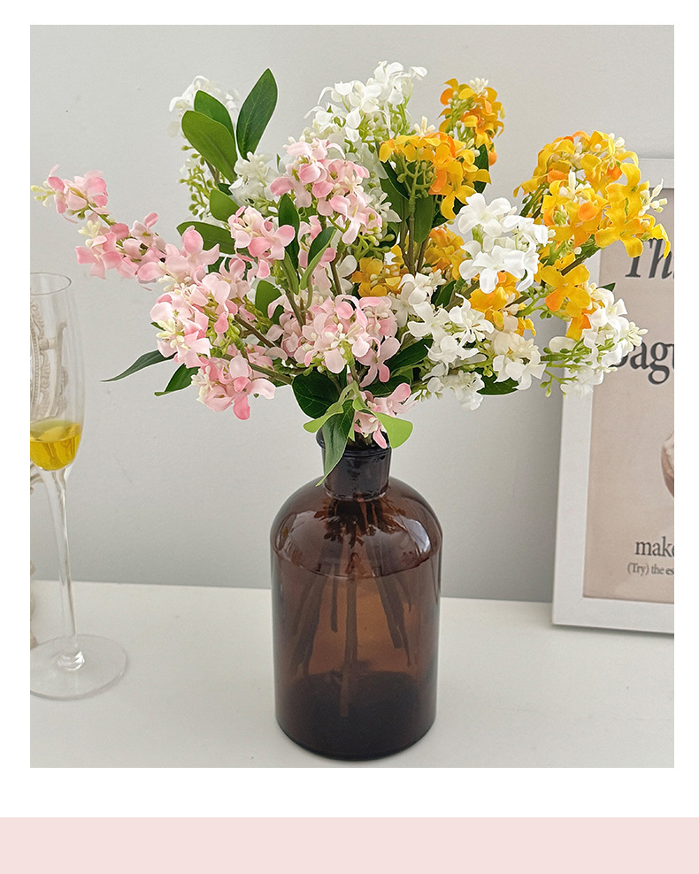 千里香仿真花假花黄金桂花高品质丁香花家居客厅装饰婚庆场景布置详情13