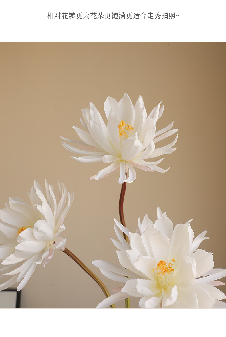 绢布仿真花假花人造花昙花家居装饰花批发韩式装饰花批发详情21