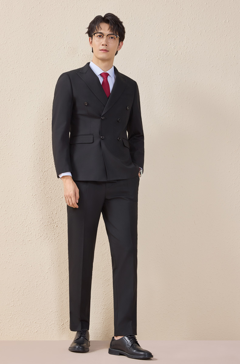 New double-breasted suit set for men autumn and winter pic 21