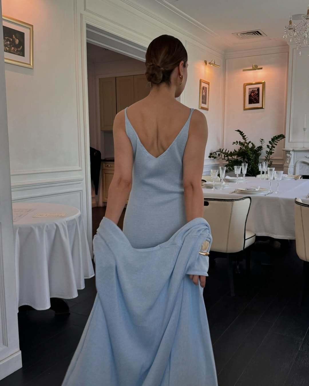 2025 Cross-border Bestseller Pure Cotton Knitted Set: Sexy Deep V halter long Dress + Lazy cardigan: Soft and skin-friendly pic 29