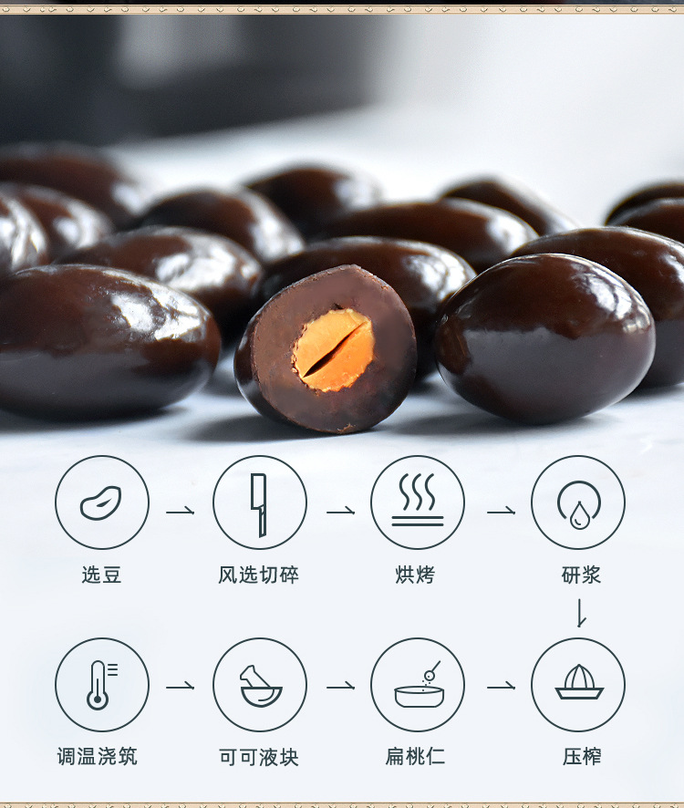 马来西亚进口倍乐思黑巧克力35g 扁桃仁夹心牛奶巧克力口感丰富 休闲零食美味可口详情22