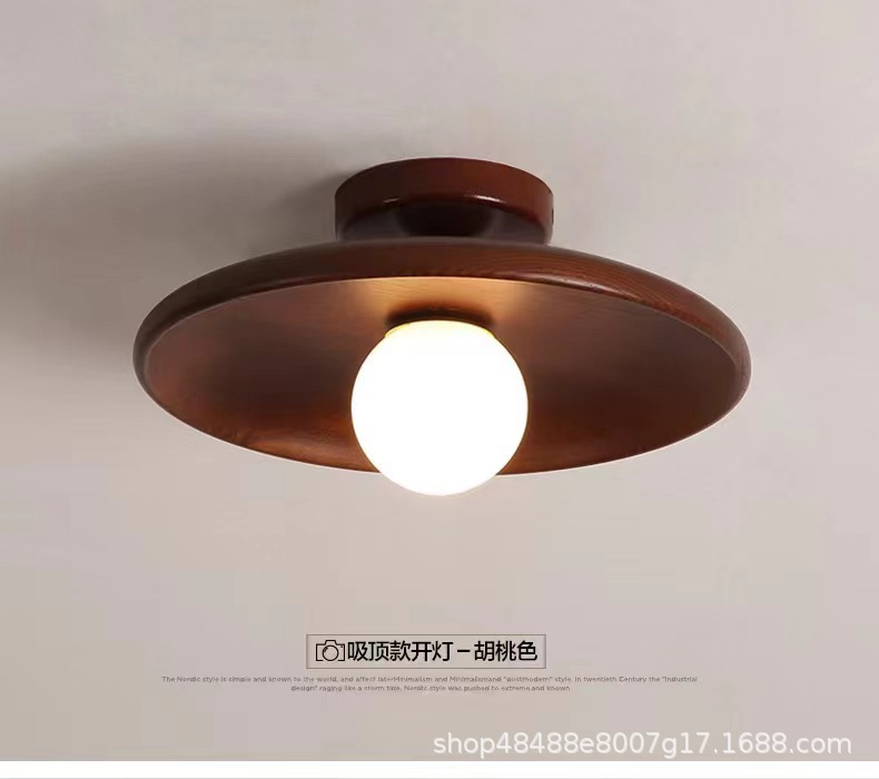 Corridor lights, ceiling lights, solid wood modern and simple wardrobe room, entrance hall, corridor, balcony lights, Japanese-style lamps for the entrance foyer pic 11