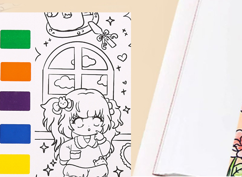 Decale Art Coloring Book, all-in-one doodle picture book, paint brush, Sketchbook, DIY Drawing book, Scratch card pic 6