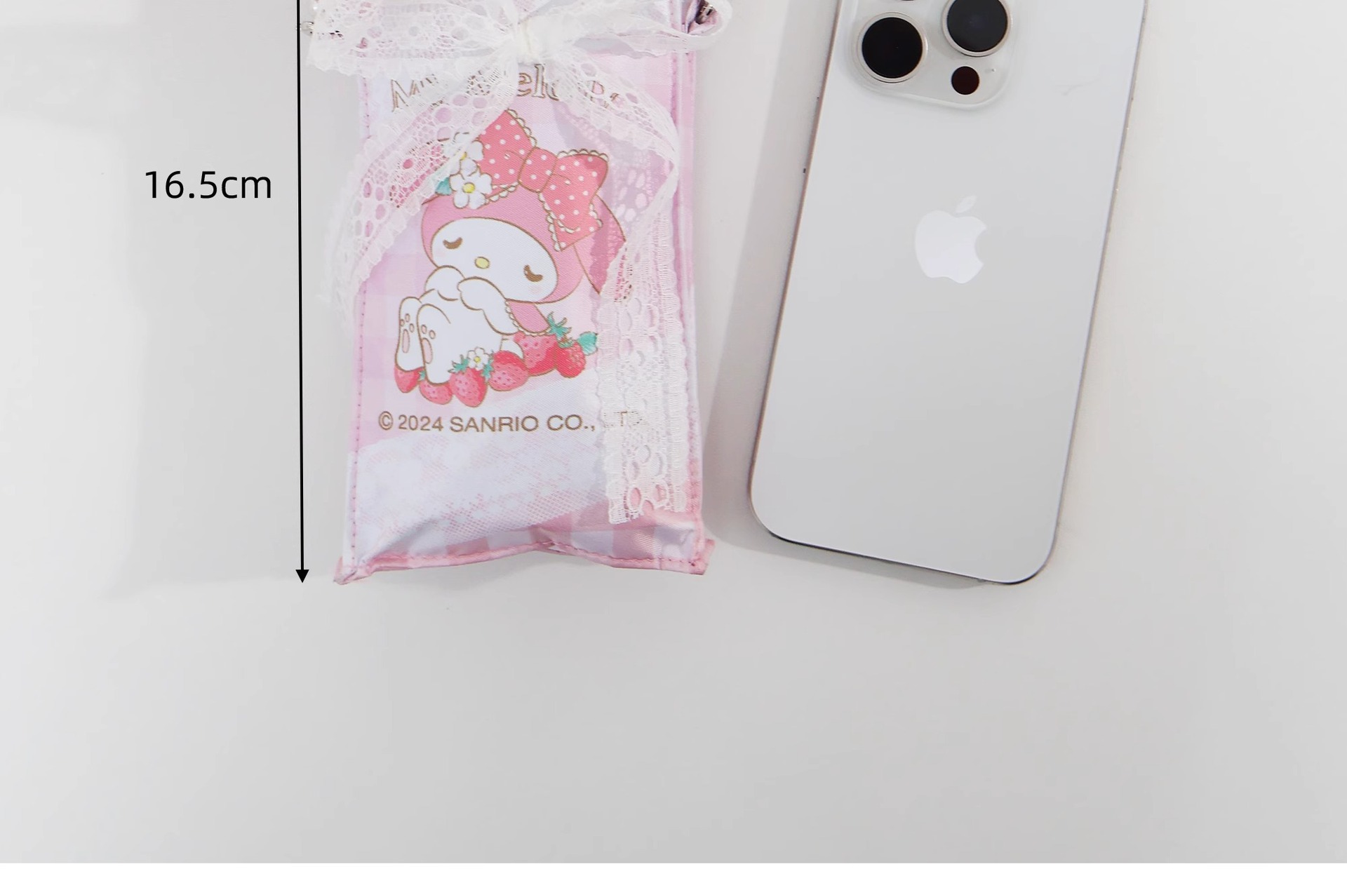 三丽鸥正版美乐蒂可爱卡通珠链五折太阳伞防晒蝴蝶结洛丽塔晴雨伞详情9