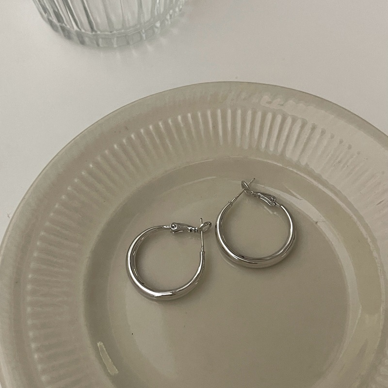 冷淡风素圈耳环复古圆圈耳饰925银针小众高级感气质轻奢风简约女~详情29