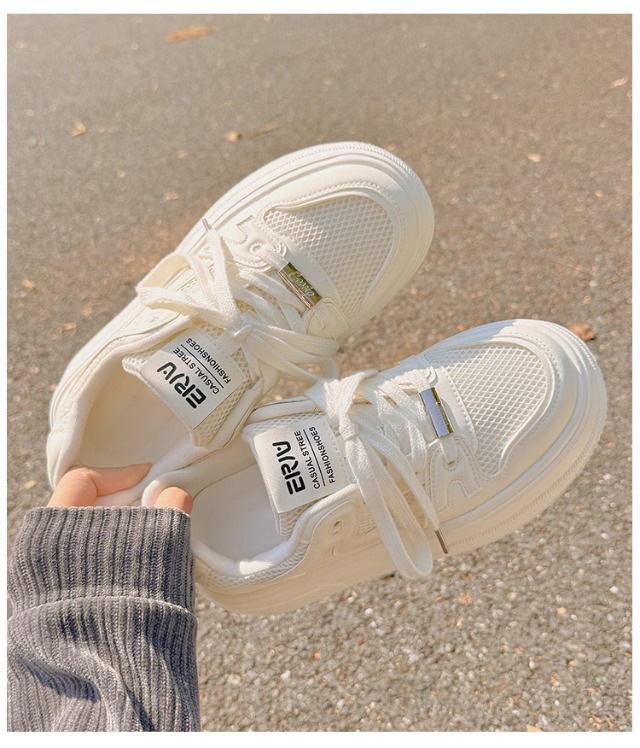 夏季女鞋2025新款网面透气厚底增高小白鞋女百搭休闲时尚运动板鞋详情14