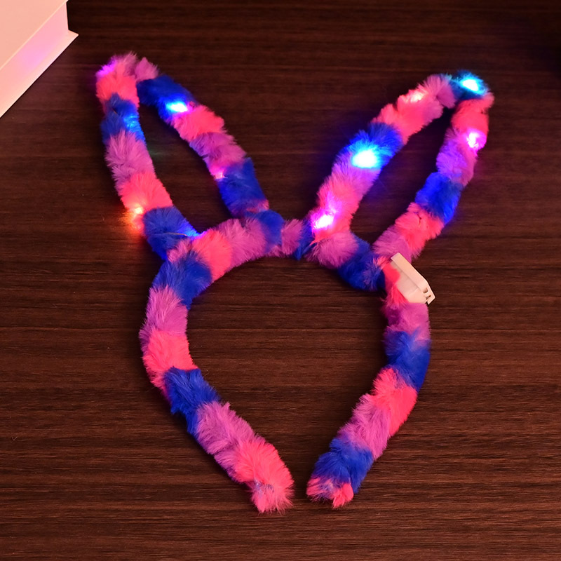 New best-selling luminous cat ear headbands, luminous feather rabbit ear, Mickey ear LED lamp headbands wholesale pic 6