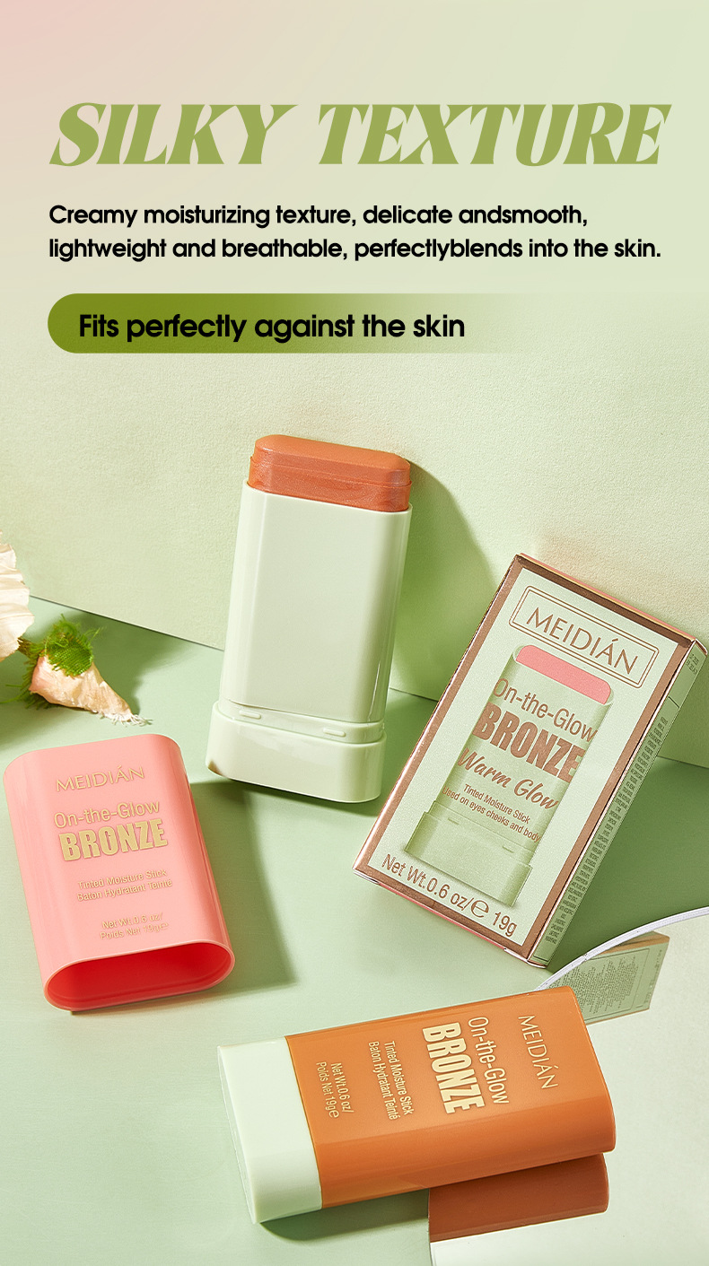 【 Cross-border Exclusive 】MEIDIAN Blush Sticks, Facial Makeup, Highlighter Contouring, Swelling Blush wholesale pic 6