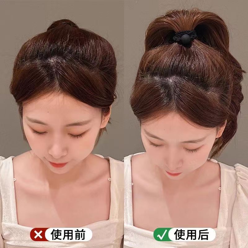 High-elasticity and durable leather band, simple and elegant for women, high ponytail hair tie, high-end look, 2023 new style hair tie pic 3