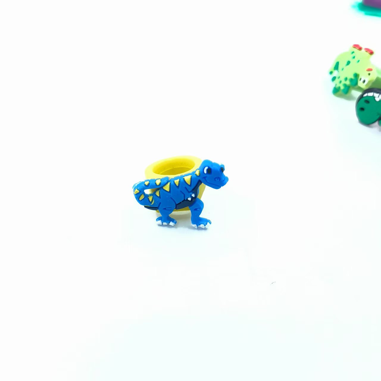 卡通PVC恐龙戒指 创意软胶公仔指环批发 恐龙图案软胶儿童戒指详情14