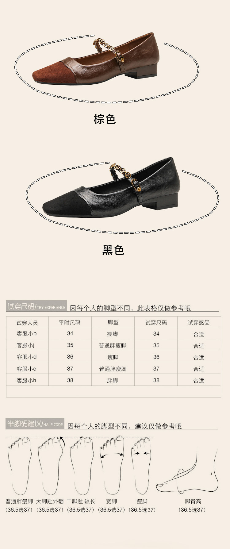 H8563-1玛丽珍单鞋女夏新款小众拼色一脚蹬粗跟惠州女鞋外穿鞋子详情4