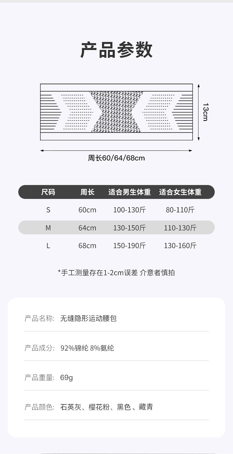 包邮运动腰包跑步手机包可收纳户外健身多功能超轻隐形马拉松腰带详情17