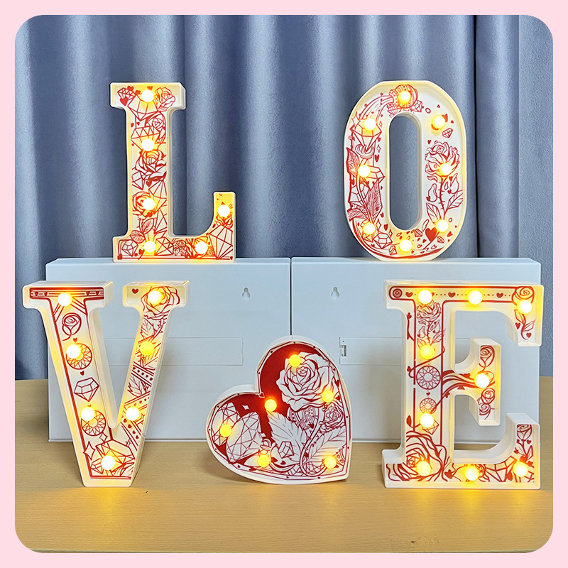 生日快乐灯求婚表白字母灯派对场景布置led灯蛋糕装饰灯发光灯牌详情9