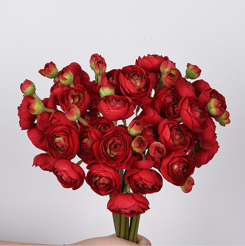 迷你露莲花露莲把束仿真花小茶玫花束假高级感家居装饰花婚庆绢花详情3