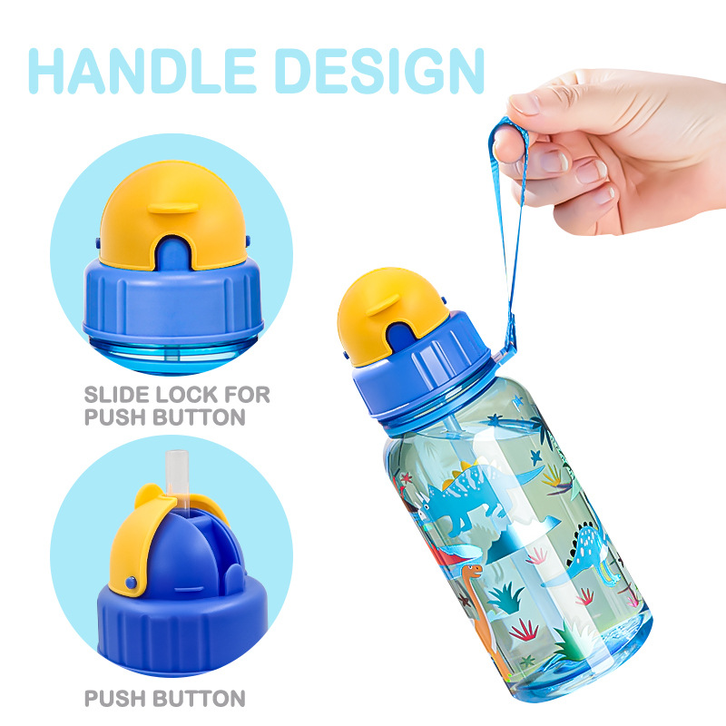 跨境爆款高颜值弹跳盖儿童吸管杯夏天可爱便携带手提卡通学生水杯详情4