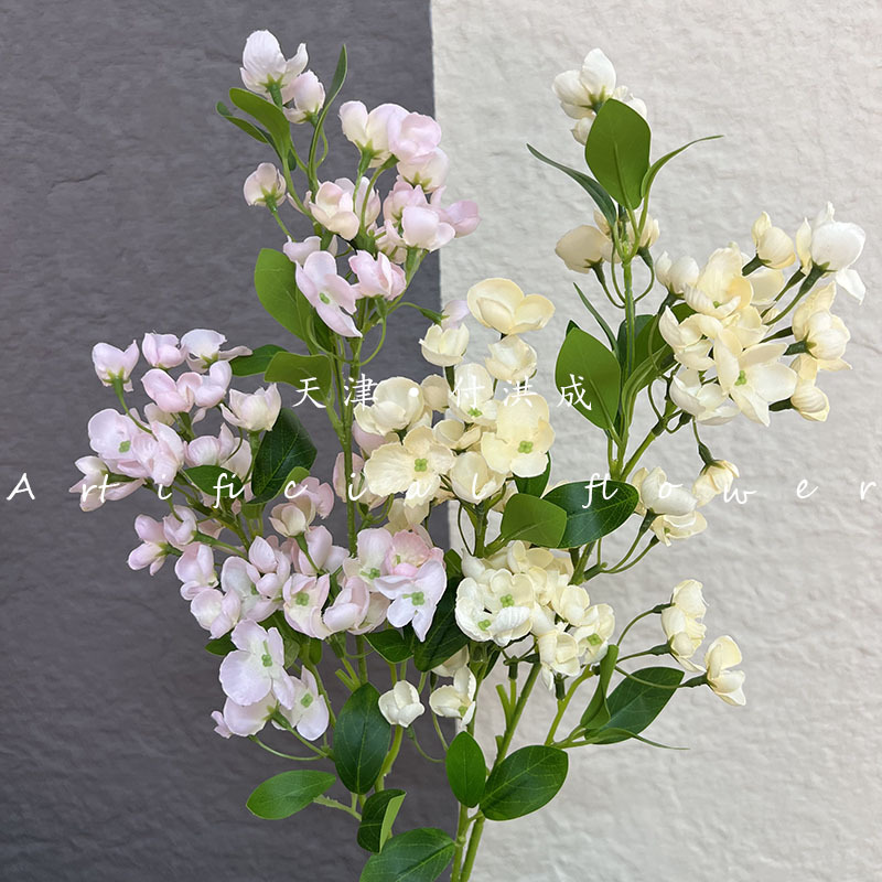 The new Beauty Finger wedding hall ceiling stage on both sides of the main background floral soft decoration with artificial flowers pic 7