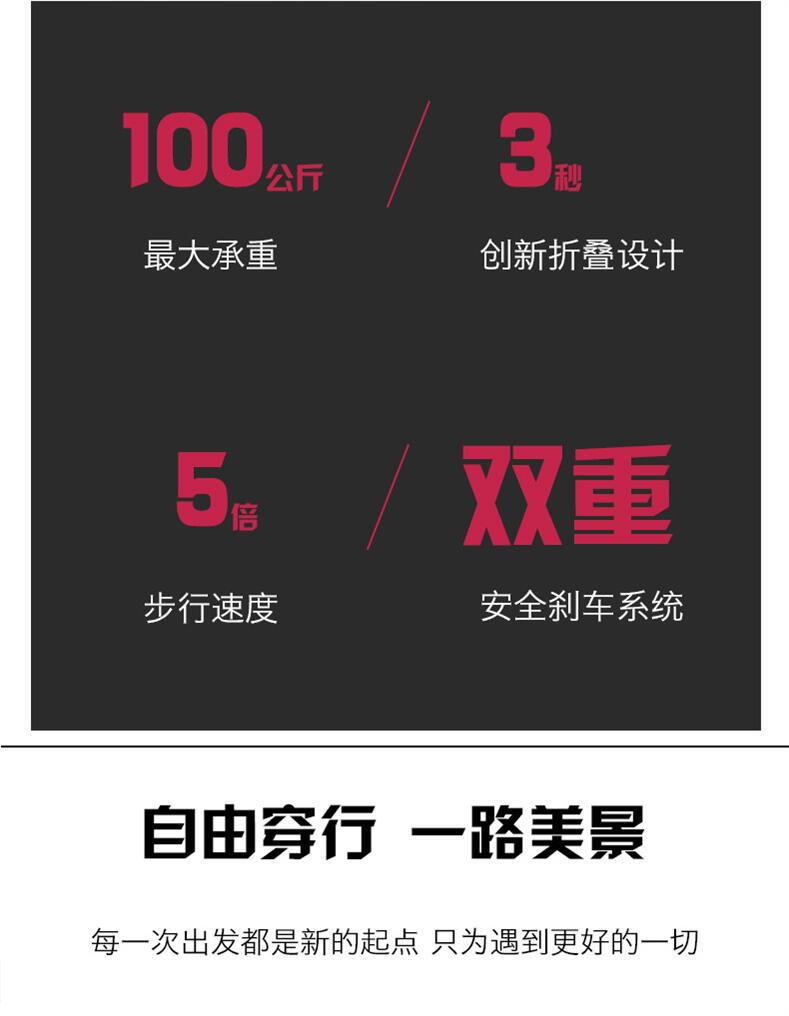 厂家直供PU两轮滑板车单脚铝合金折叠脚踏车双减震代步轮滑车批发详情1